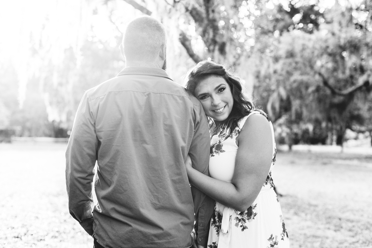 sun flare, black and white, trees, country, smiling