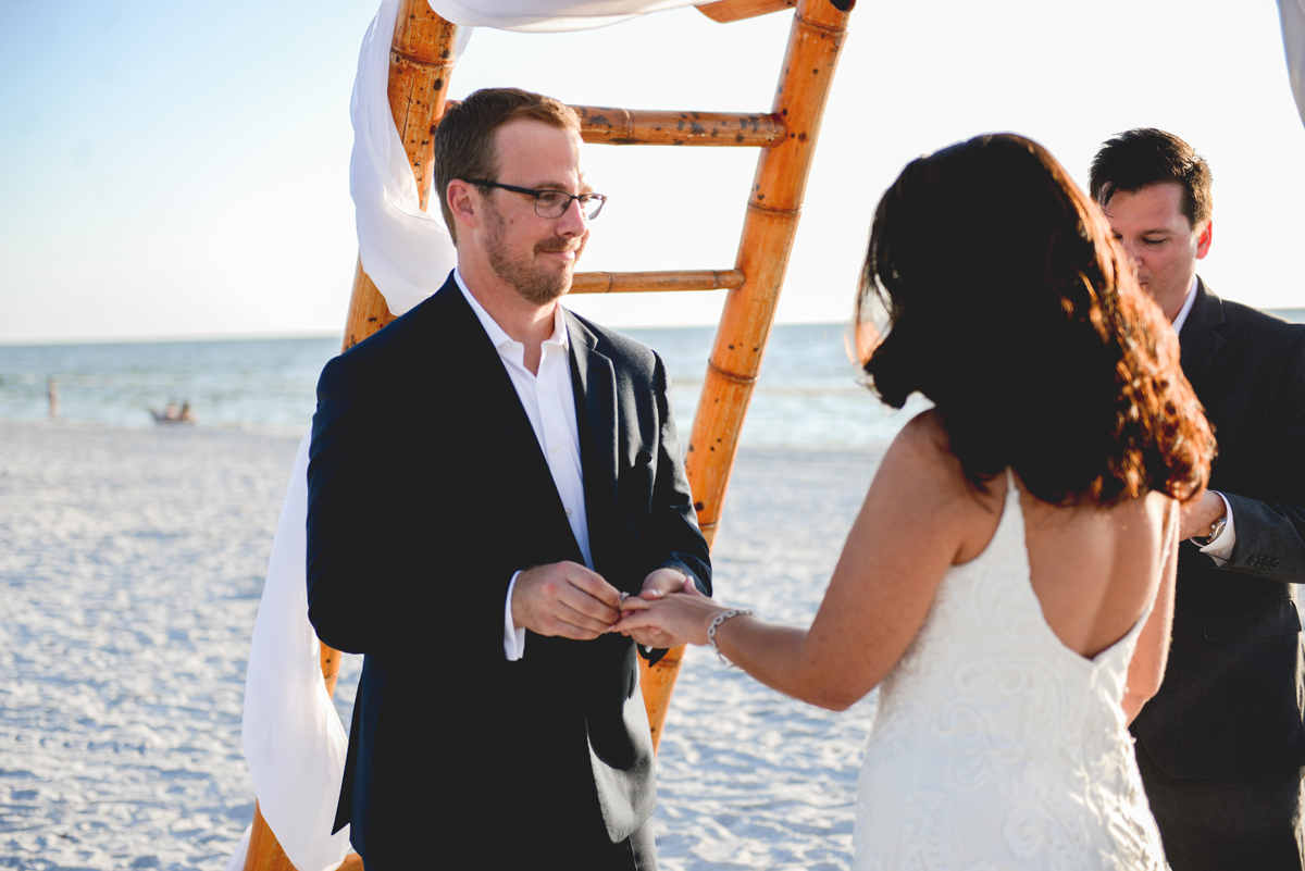 beach, wedding, rings, groom, bride