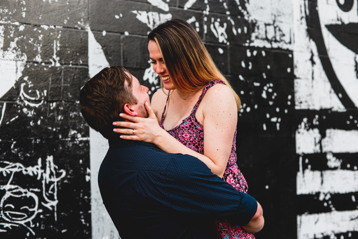 black and white, mural, street art, laughing, love