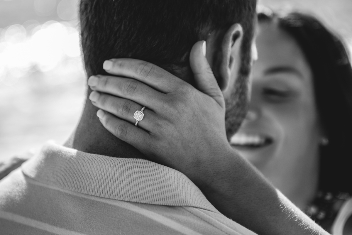 black and white, ring, diamond, engagement, couple