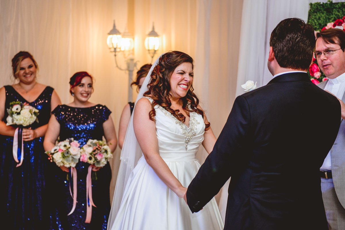 bride, laughing, ceremony, wedding