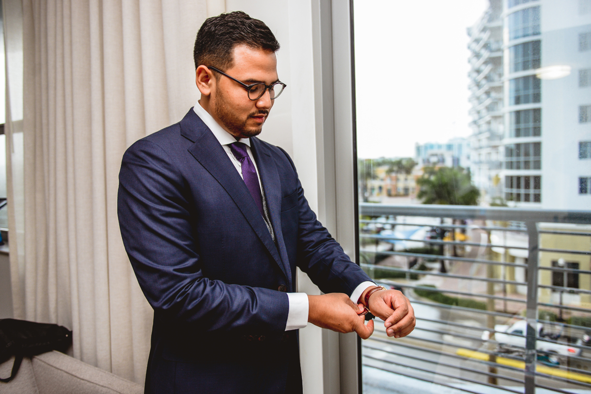 watch, groom, tux, hotel, city