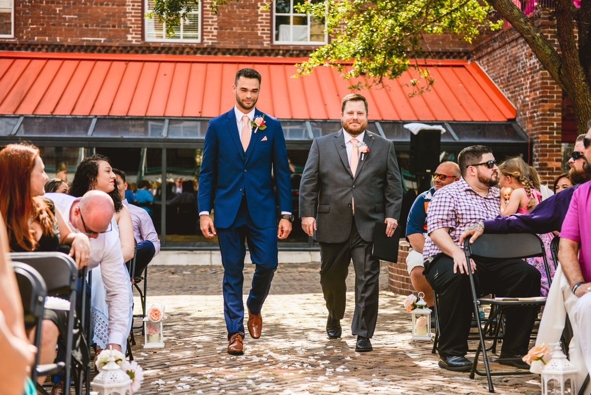 groom, wedding, walking, tux