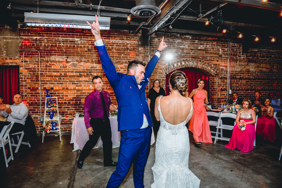 groom, celebrating, dancing, brick, ybor
