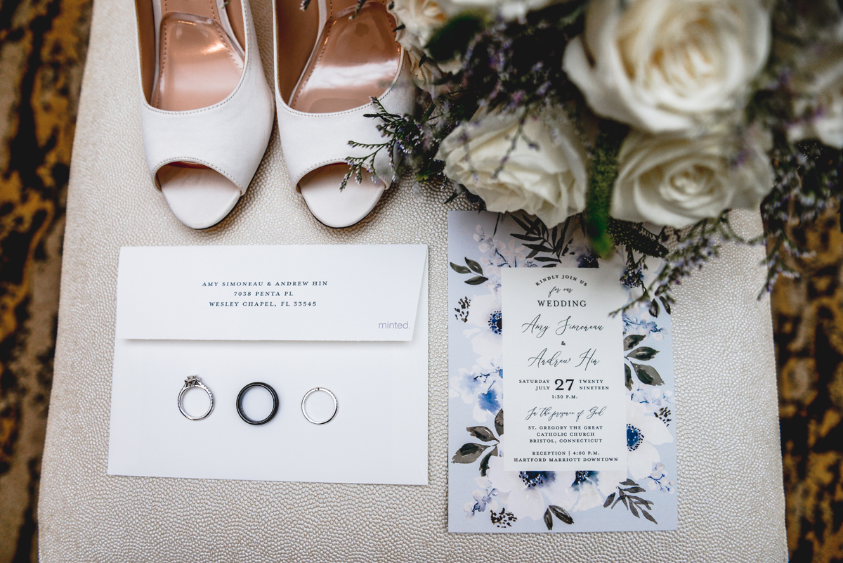wedding, details, shoes, rings, invitations, bouquet 