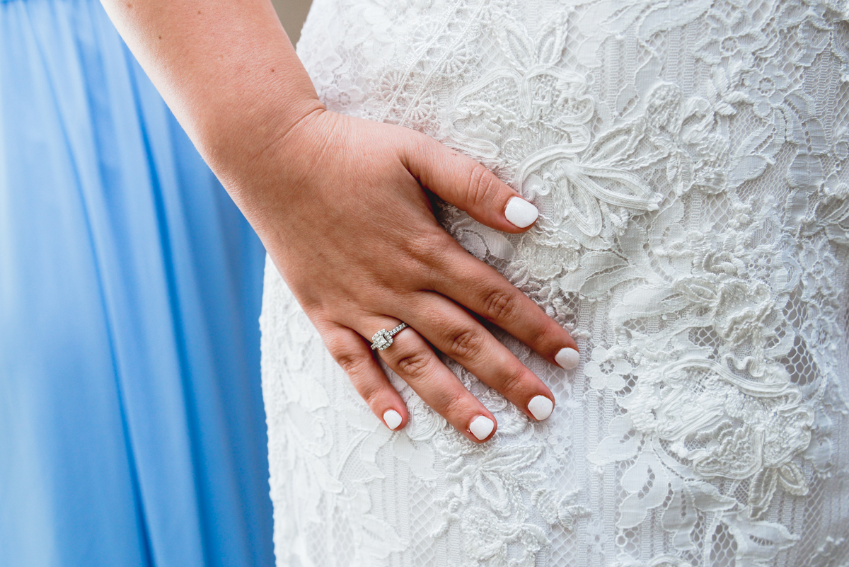detail, wedding dress, nail polish, ring, diamond 