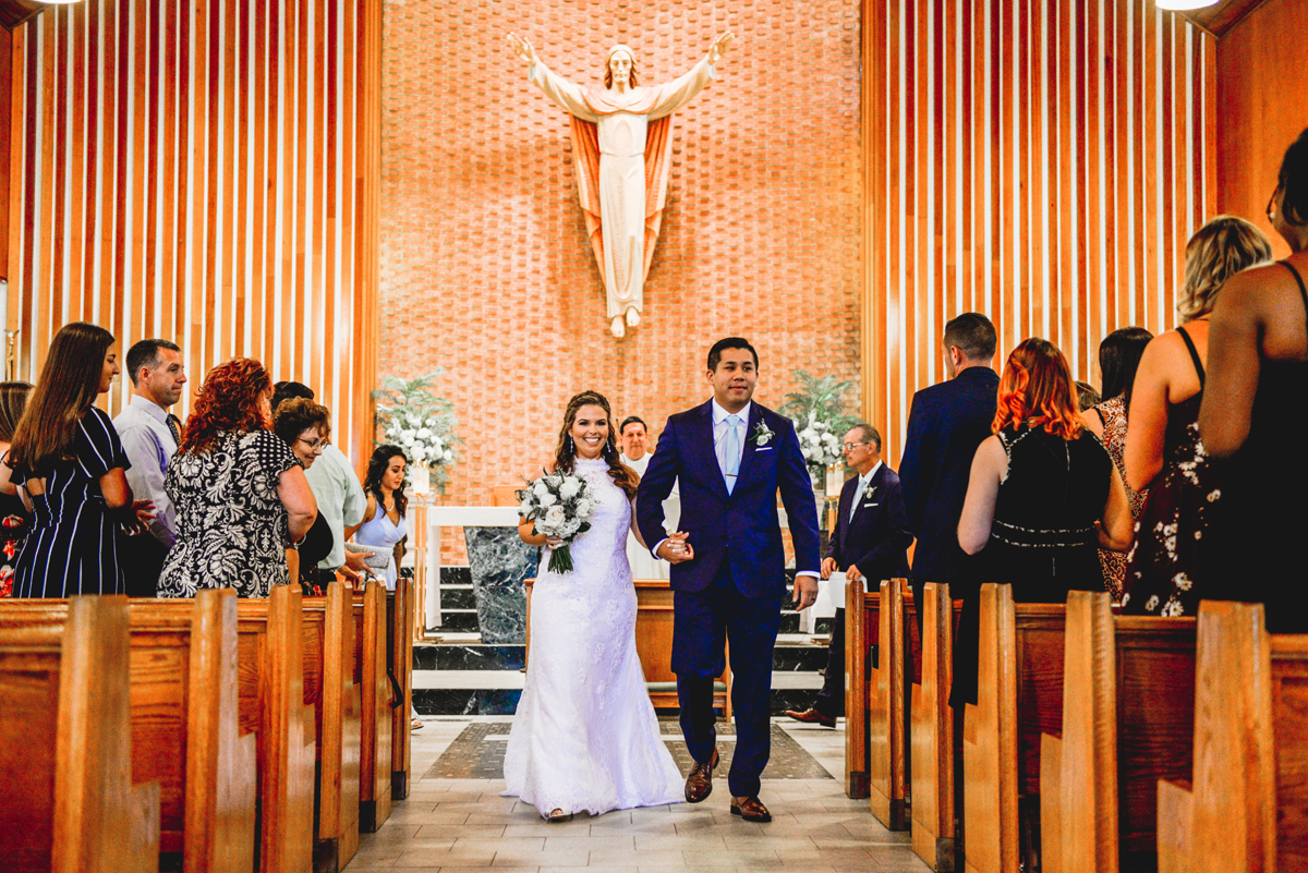 bride, groom, church, wedding, recessional 