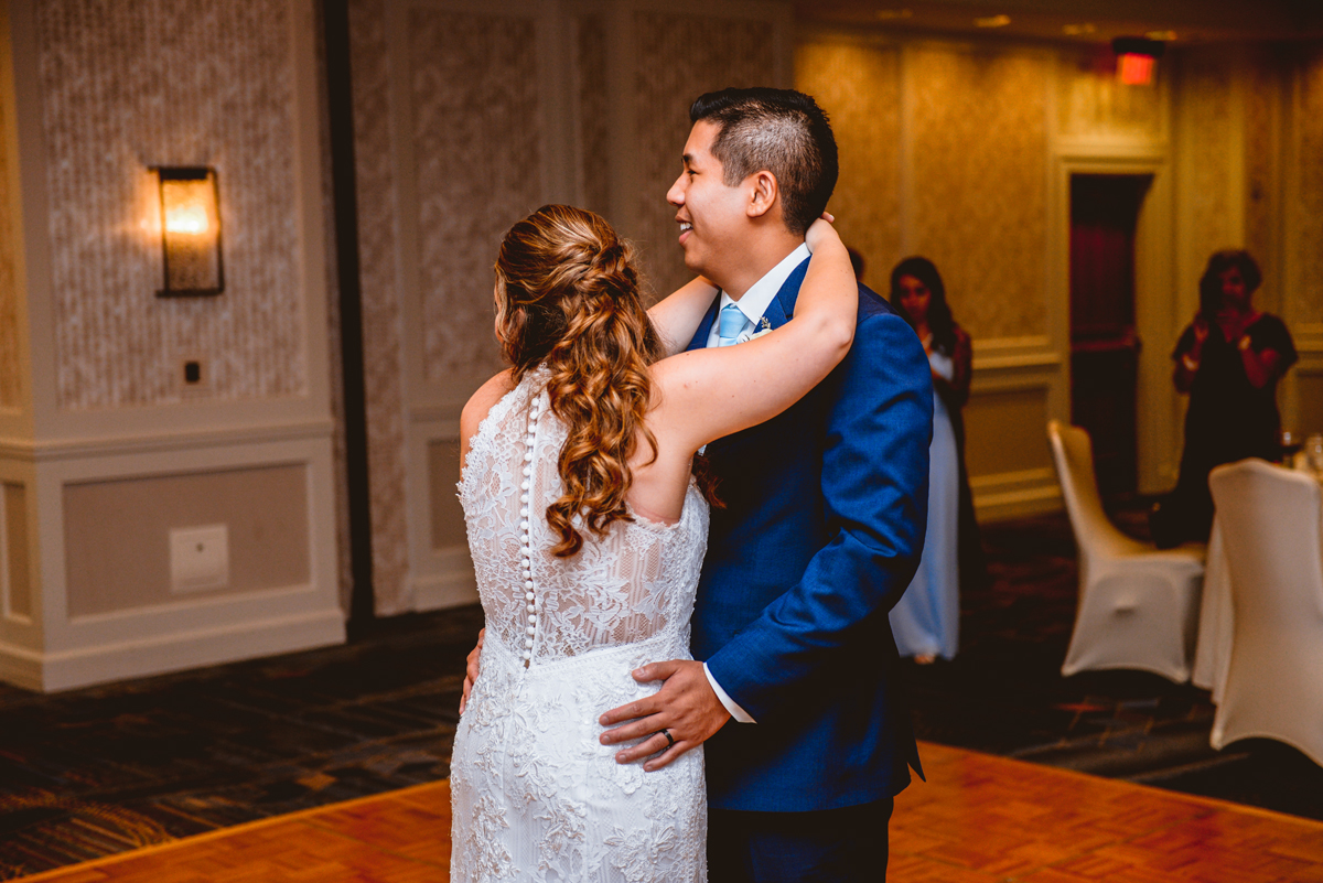 bride, groom, dancing, laughing